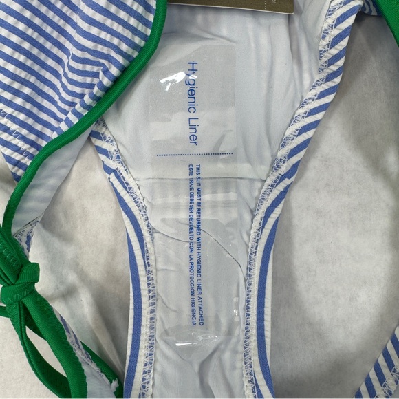 J.CREW Tipped Seersucker String Bikini Bottom - G1342 - Sz S - Picture 4 of 11